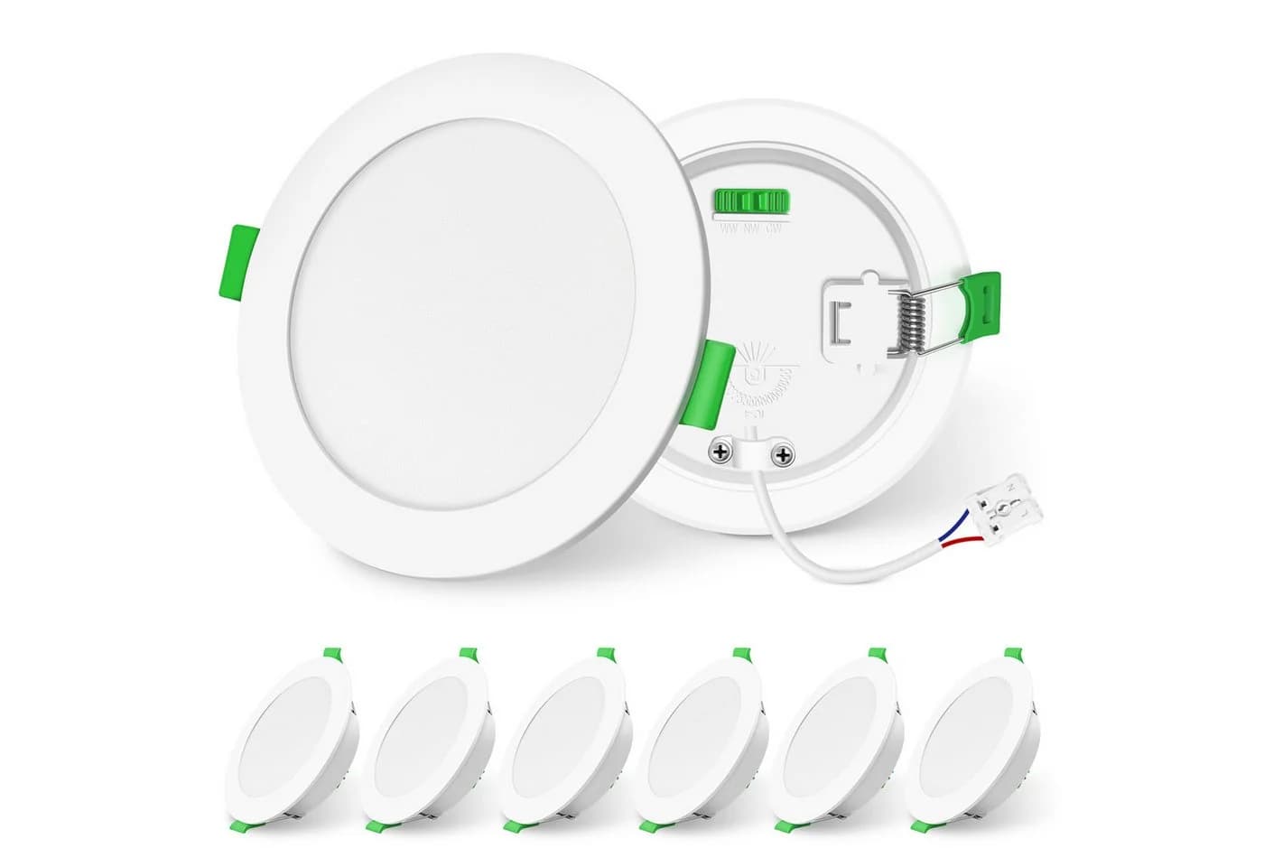 ALUSSO LED Einbauleuchte 6er-Set 3CCT Dimmbar 10W 1050lm Weiß - Bild 2