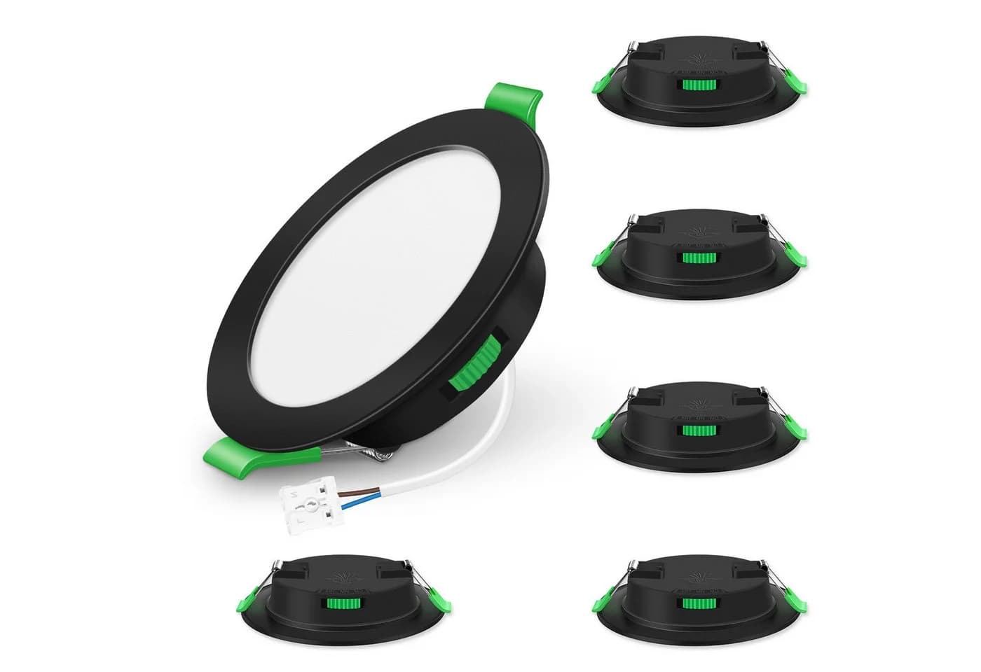 ALUSSO LED Einbaustrahler 6er-Set 10W 800lm Schwarz - Bild 2