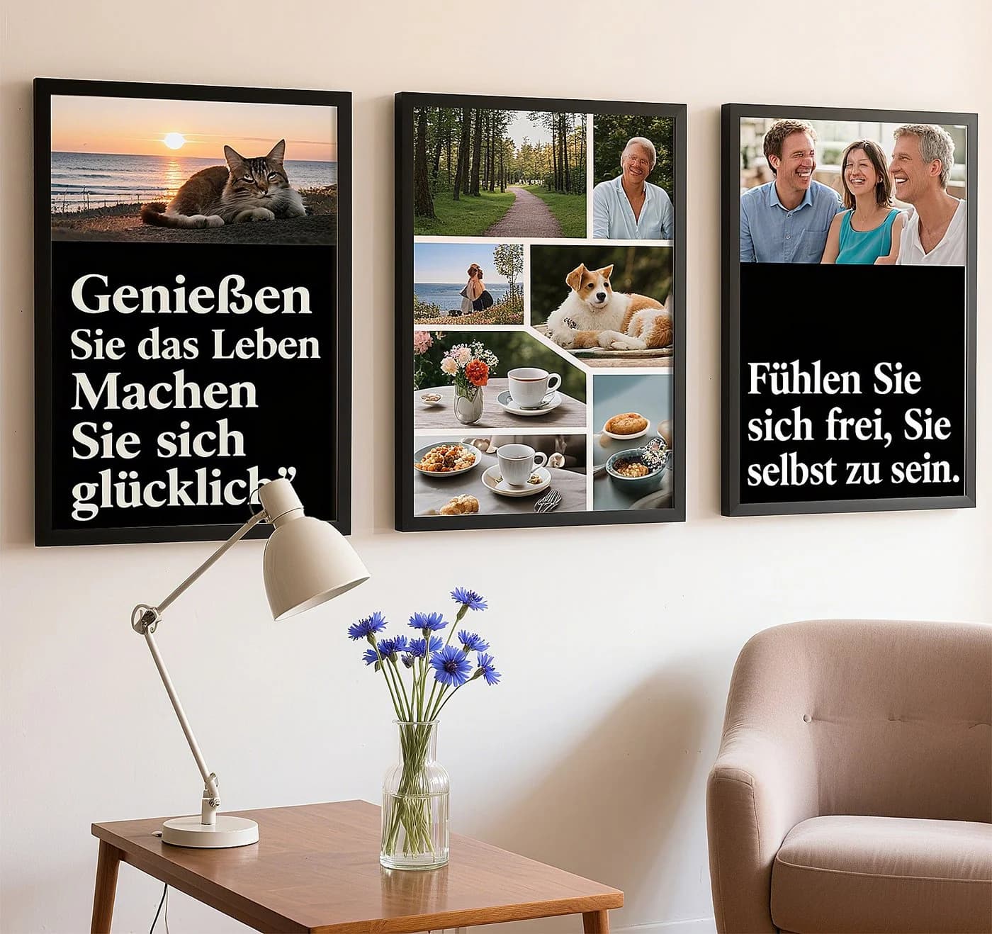 ElitVita Bilderrahmen 3 Stück MDF Fotorahmen Posterrahmen 40x60 cm - Bild 3