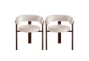 DITAIX Polsterstuhl 2er Set Esszimmerstühle Mid Century mit Gebogener Rückenlehne & Metallgestell Bild 2