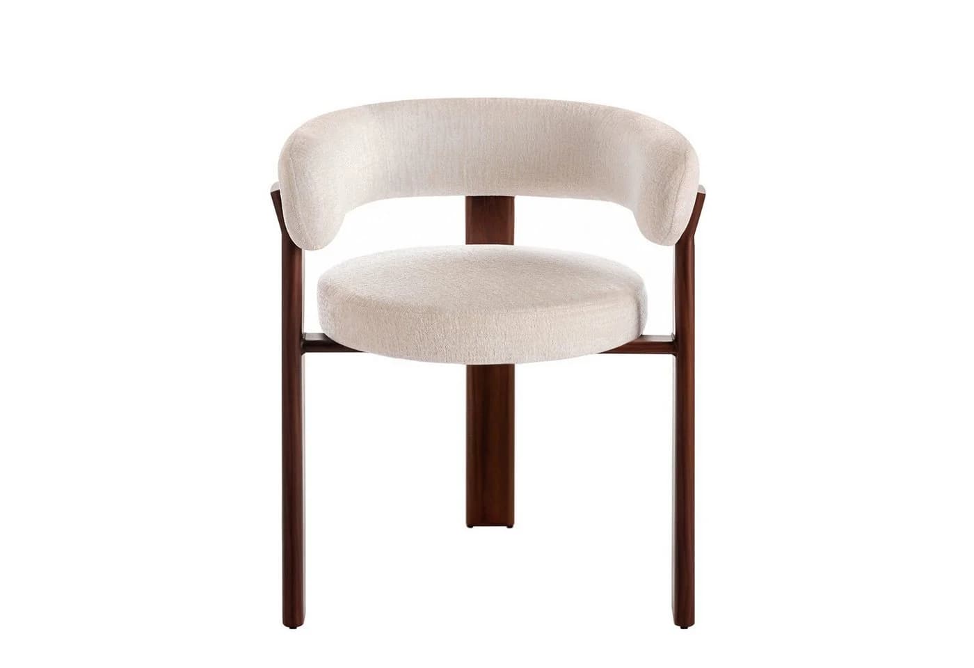 DITAIX Polsterstuhl 2er Set Esszimmerstühle Mid Century mit Gebogener Rückenlehne & Metallgestell - Bild 3