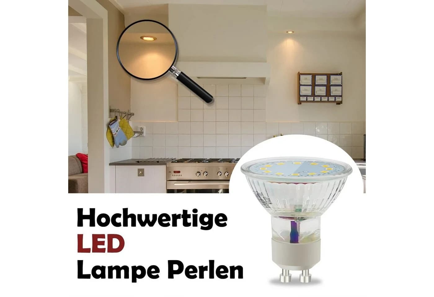 ZMH LED-Leuchtmittel GU10 Warmweiß 10 St. 2700K - Bild 4