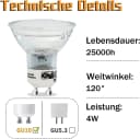ZMH LED-Leuchtmittel GU10 Warmweiß 10 St. 2700K Bild 5