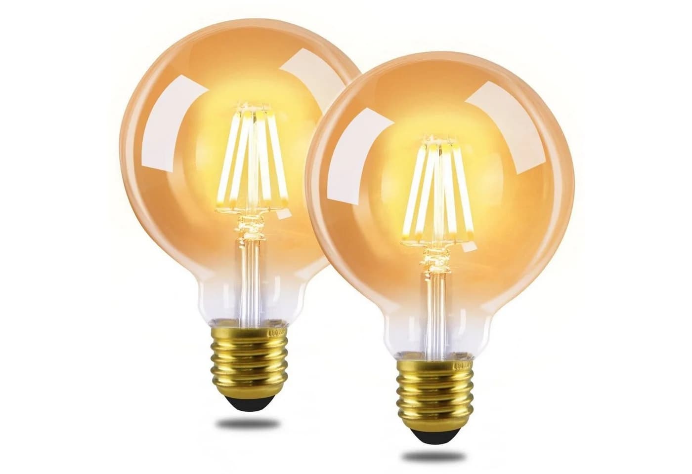 ZMH LED-Leuchtmittel Retro G80 E27 2 St. Warmweiß 2700K - Bild 2