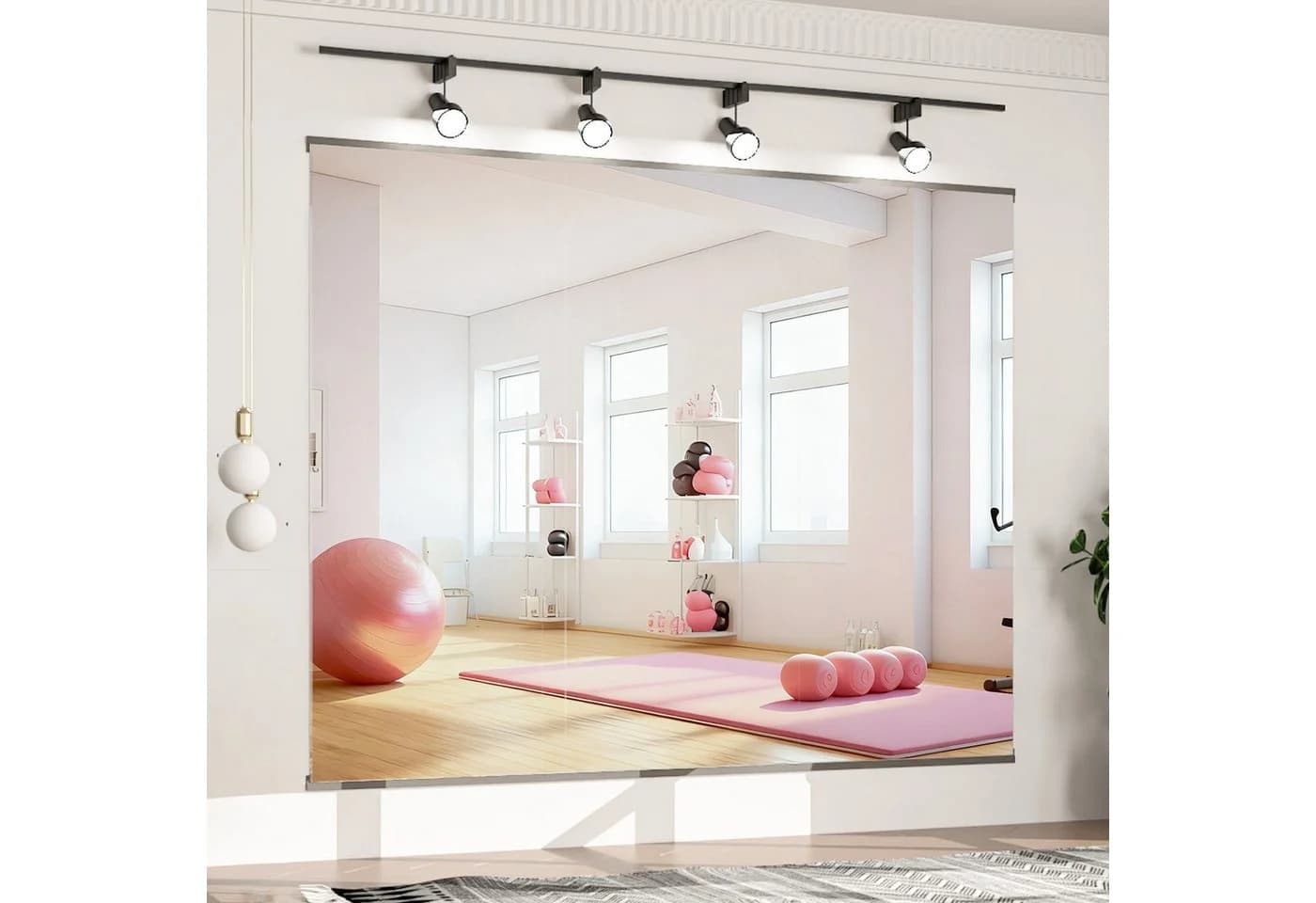 Elemango 3-teiliger Tanzspiegel Set 143x60 cm Ganzkörperspiegel - Bild 2