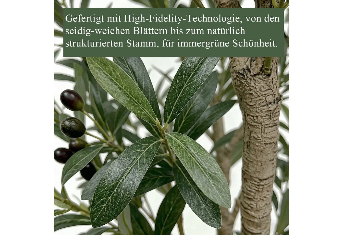 CASSILANDO Künstliche Zimmerpflanze Olivenbaum Grün 210 cm