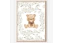 homestyle-accessoires Poster Kinderzimmer Bilderwand 6erSet Teddy Auto Bild 1