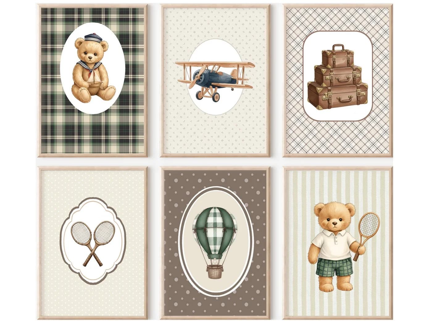 homestyle-accessoires Poster Kinderzimmer 6erSet Teddybär - Bild 2