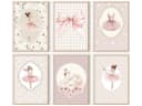 homestyle-accessoires Poster Kinderzimmer Bilderwand 6erSet Ballerina Ballett Bild 2