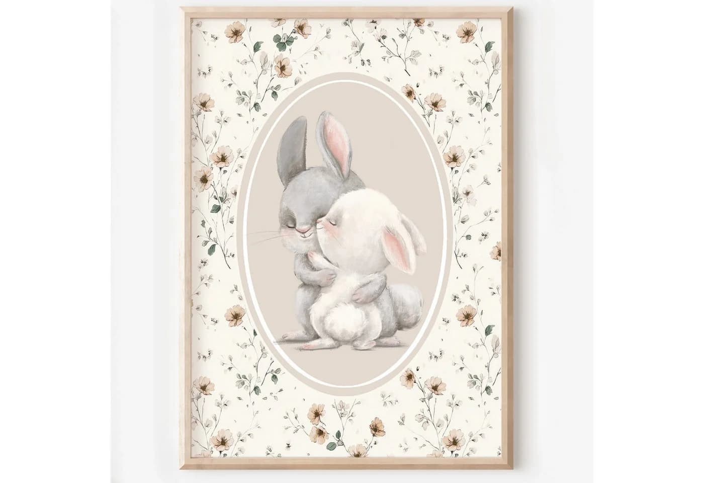 homestyle-accessoires Poster 6er-Set Bambi Hasen Kinderzimmer Bilderwand - Bild 3