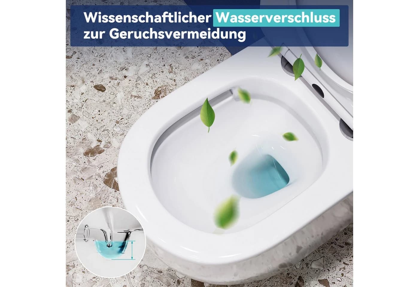 HOROW Tiefspül-WC Spülrandloses Hänge WC - Bild 3