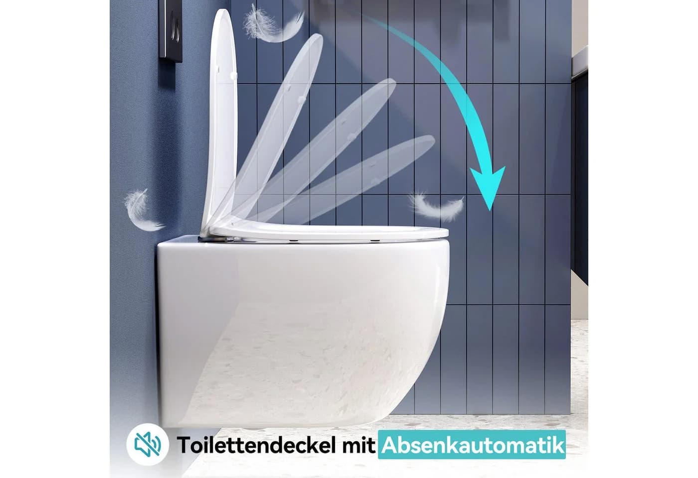 HOROW Tiefspül-WC Spülrandloses Hänge WC - Bild 4