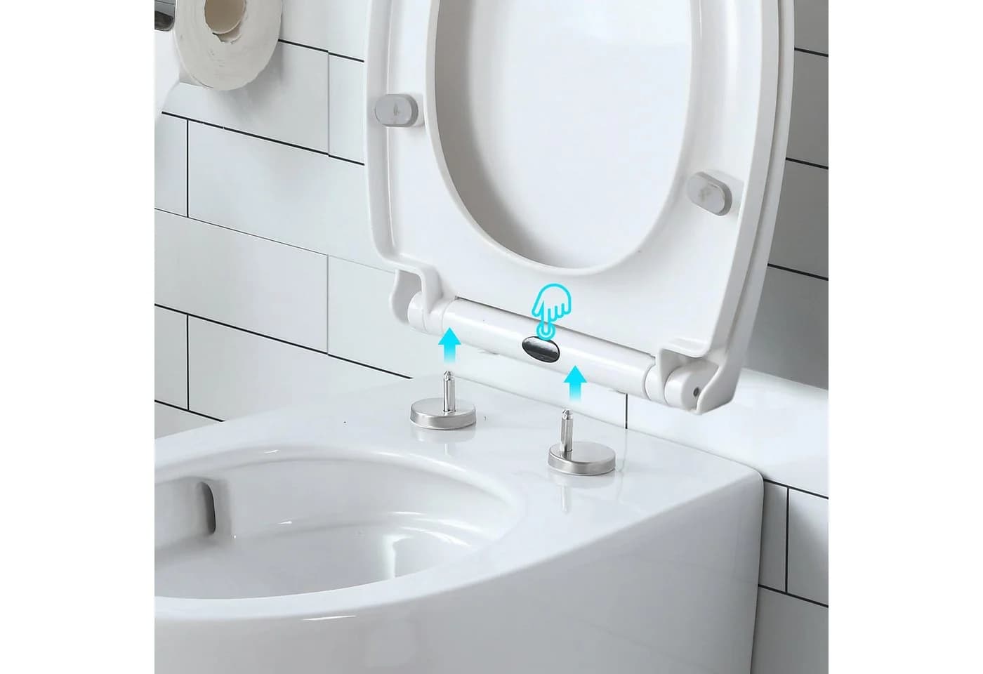 HOROW Tiefspül-WC Spülrandlos Wand-Hänge-WC - Bild 5