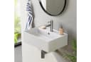 HOROW Waschbecken Rechteckig Hängewaschbecken oder Aufsatzwaschbecken 55/45*31*13cm Weiß Bild 2