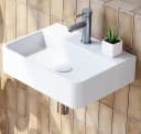 HOROW Waschbecken Keramik Weiß 46x31 cm Bild 2