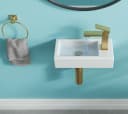 HOROW Mini Hängewaschbecken Weiß Keramik Bild 1