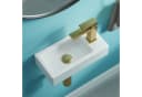 HOROW Mini Hängewaschbecken Weiß Keramik Bild 2