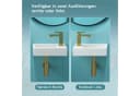 HOROW Mini Hängewaschbecken Weiß Keramik Bild 4