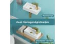 HOROW Mini Hängewaschbecken Weiß Keramik Bild 5