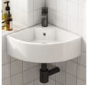 HOROW Waschbecken Keramik Eckwaschbecken Klein Gäste WC Bild 1