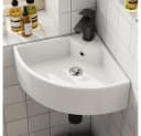 HOROW Waschbecken Keramik Eckwaschbecken Klein Gäste WC Bild 2