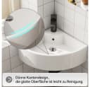 HOROW Waschbecken Keramik Eckwaschbecken Klein Gäste WC Bild 5