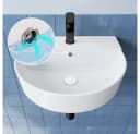 HOROW Waschbecken Aufsatzwaschbecken 50cm Wandhängend Bild 4
