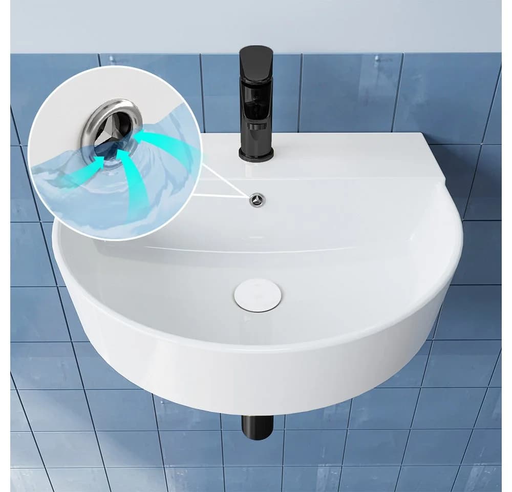HOROW Waschbecken Aufsatzwaschbecken 50cm Wandhängend - Bild 4