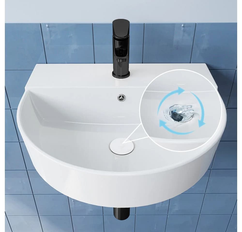 HOROW Waschbecken Aufsatzwaschbecken 50cm Wandhängend - Bild 5