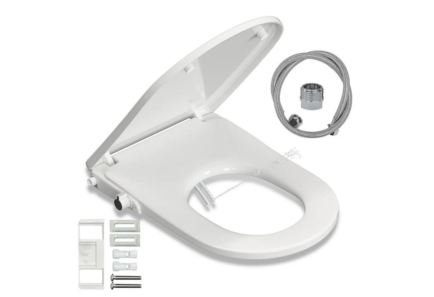 HOROW Dusch-WC-Sitz mit Bidet, Absenkautomatik, Duroplast, abnehmbar - Bild 2