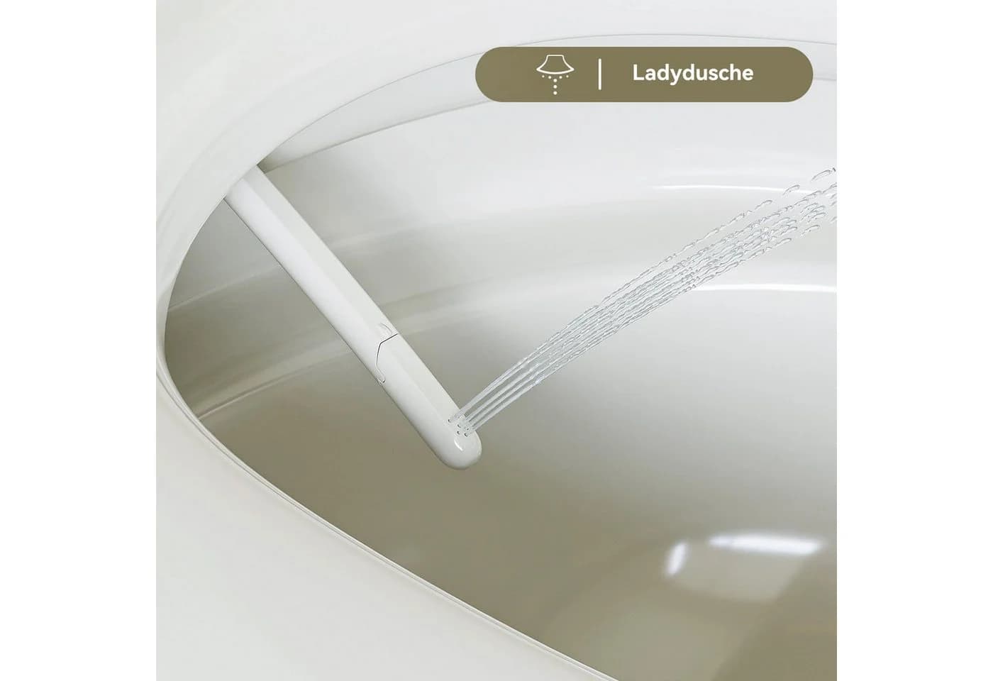 HOROW Dusch-WC-Sitz mit Bidet, Absenkautomatik, Duroplast, abnehmbar - Bild 5