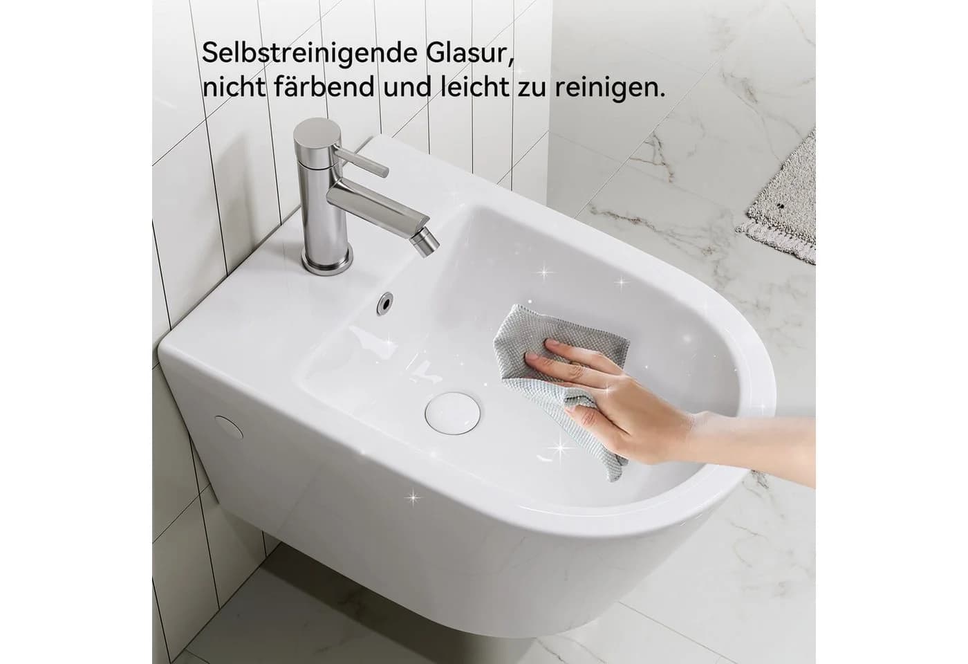 HOROW Bidet Wand Bidet Keramik Bidet Hänge-Bidet WC-Bidet - Bild 4