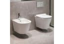 HOROW Bidet Hänge Bidet Komplet Set mit Hänge WC Spülrandlos, wandhängend, WC Sitz mit Absenkautomatik Bild 2