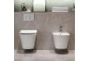 HOROW Bidet Hänge Bidet Komplet Set mit Hänge WC Spülrandlos, wandhängend, WC Sitz mit Absenkautomatik Bild 3