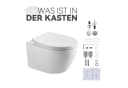HOROW Vorwandelement WC Toilette Komplettset Hänge-WC mit WC-Sitz Absenkautomatik Bild 4