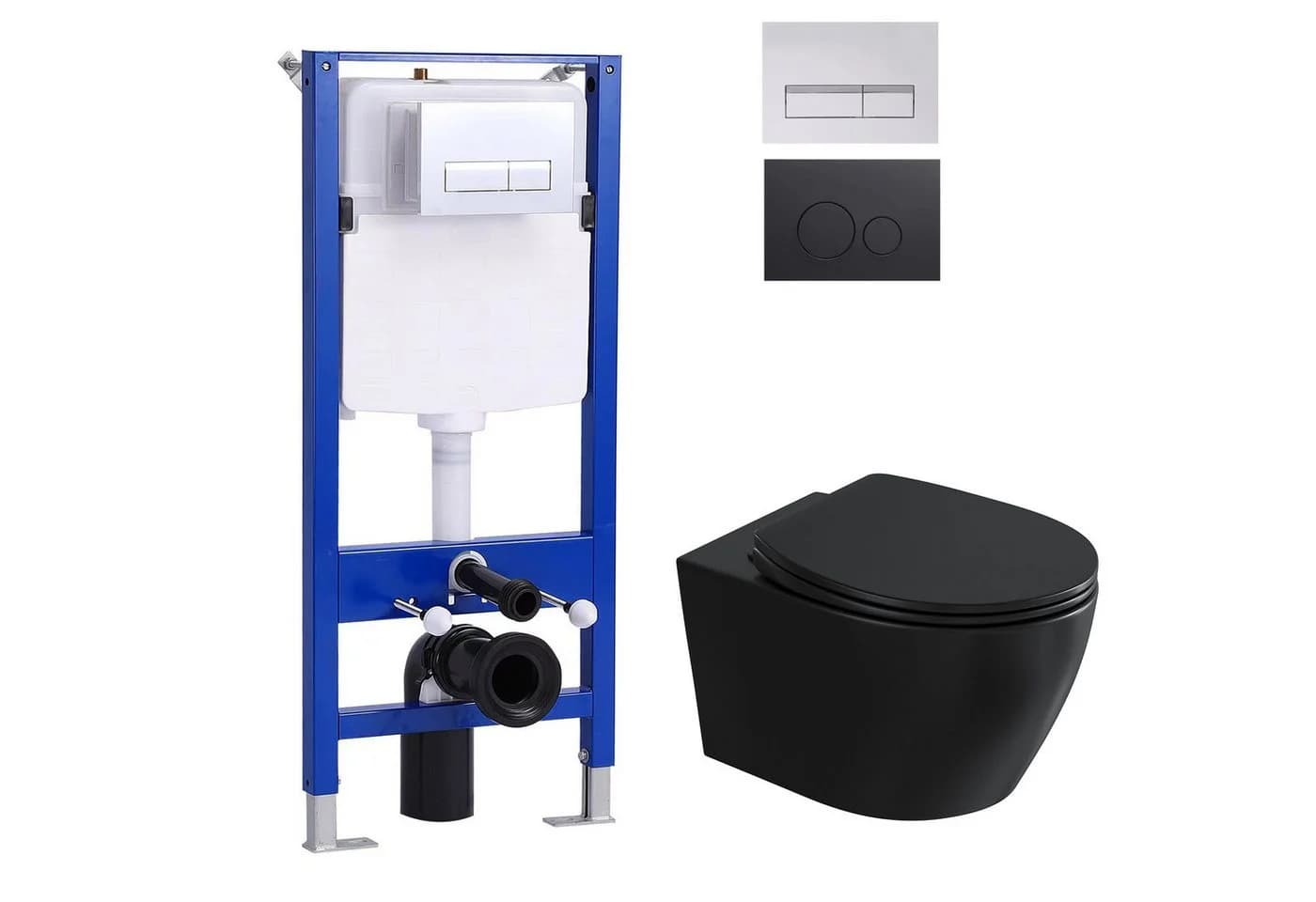 HOROW WC-Komplettset Wandhängend Spülrandlos mit Vorwandelement - Bild 2