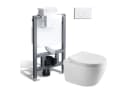 HOROW WC-Komplettset mit Vorwandelement, 2-Mengen-Spülung, weiß Bild 2