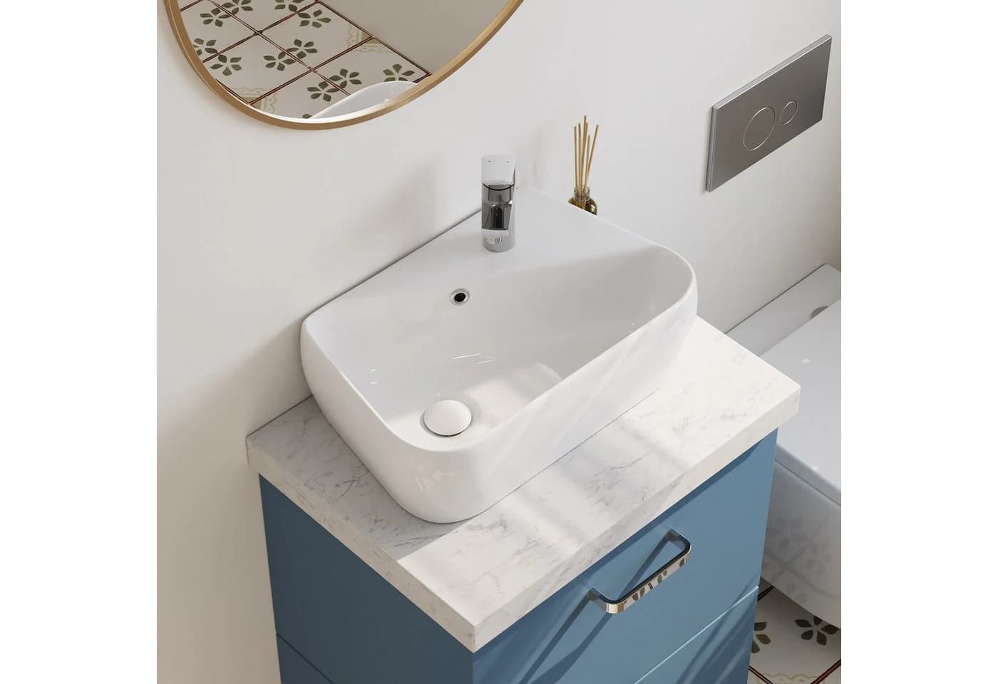 HOROW Aufsatzwaschbecken Oval Weiß Nano Beschichtung - Bild 3
