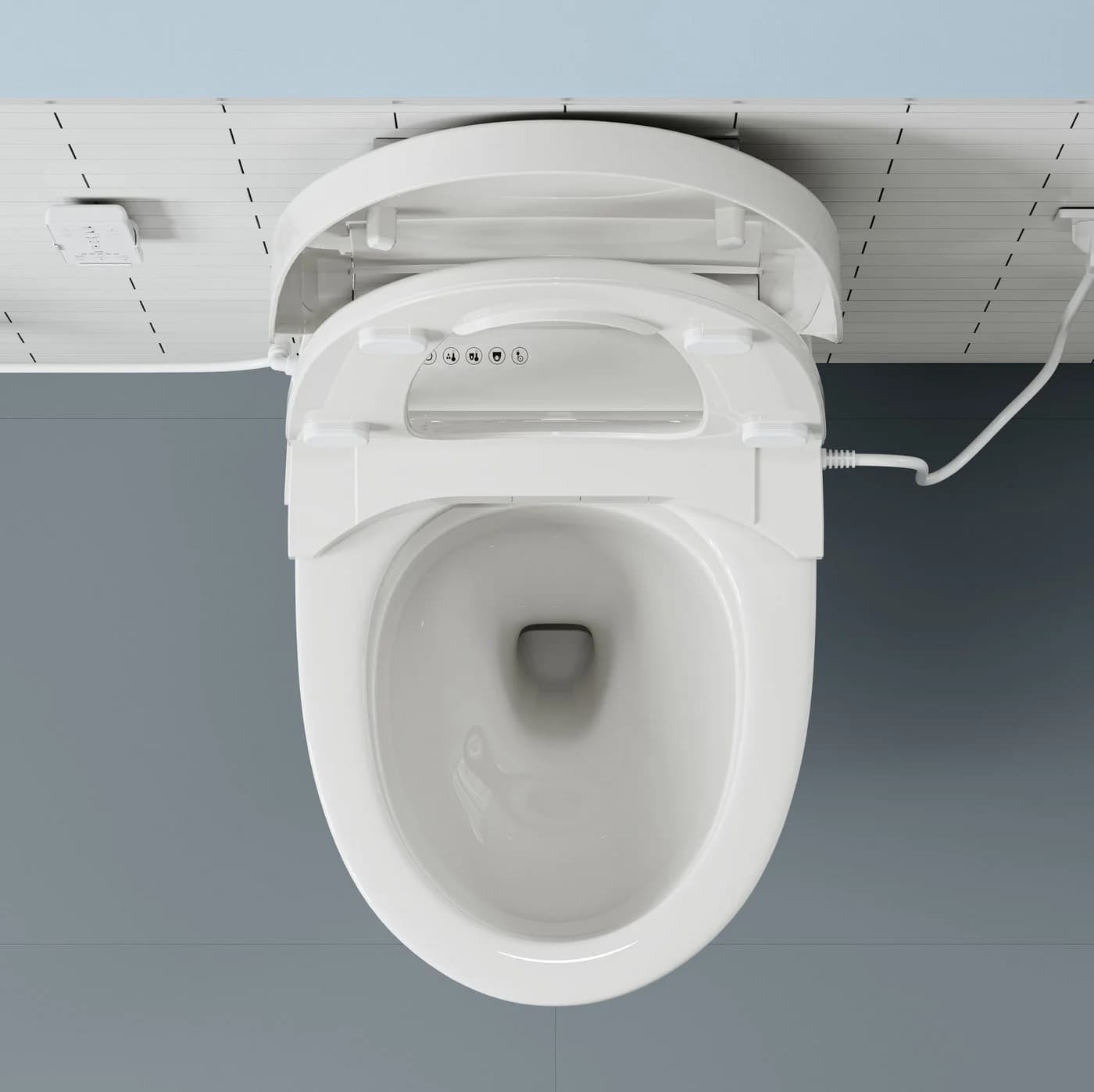 HOROW Smart Dusch-WC Hänge-WC mit Bidet, Edelstahl-Düse & Nachtlicht - Bild 4