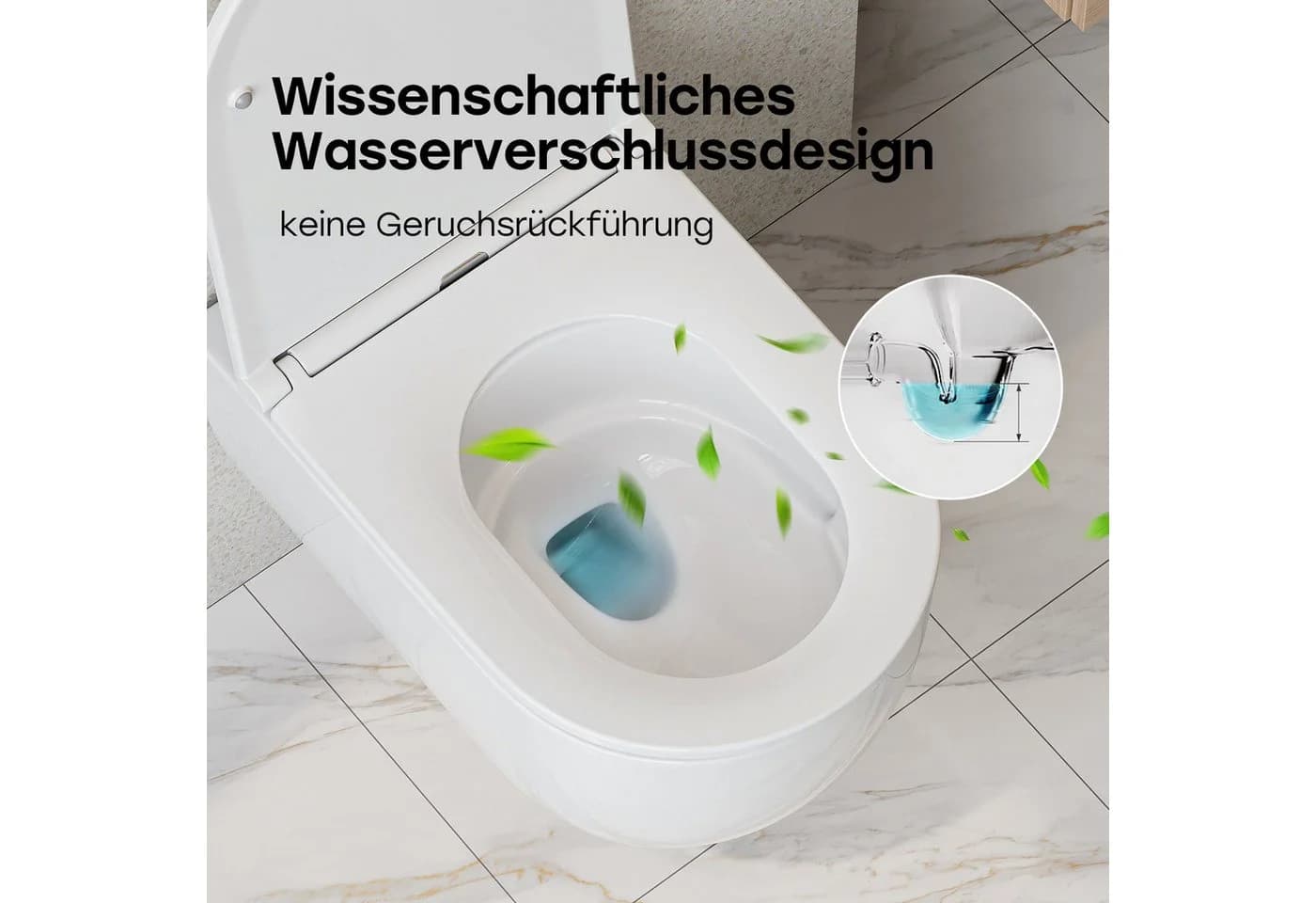 HOROW Tiefspül-WC wandhängend Spülrandlos - Bild 5