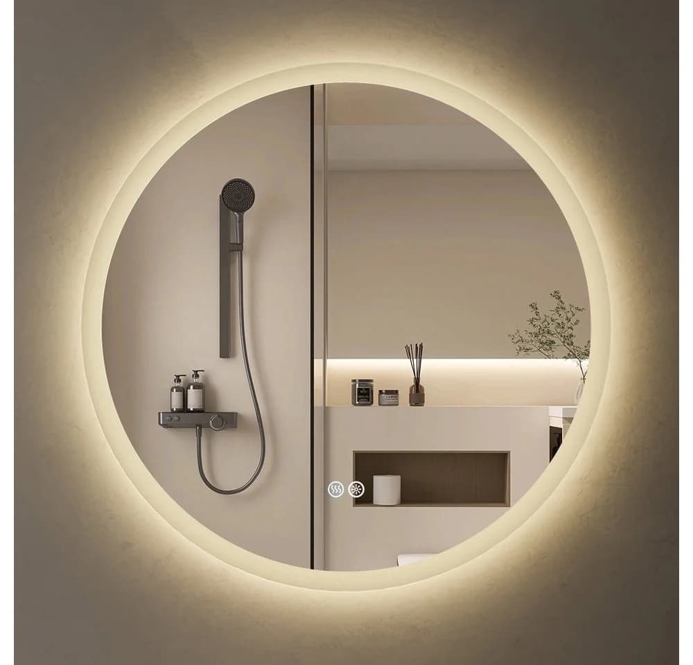 HOROW LED Badspiegel Rund Antibeschlag Dimmbar - Bild 2