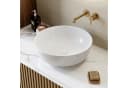 HOROW Aufsatzwaschbecken Oval Weiß Keramik Bild 1