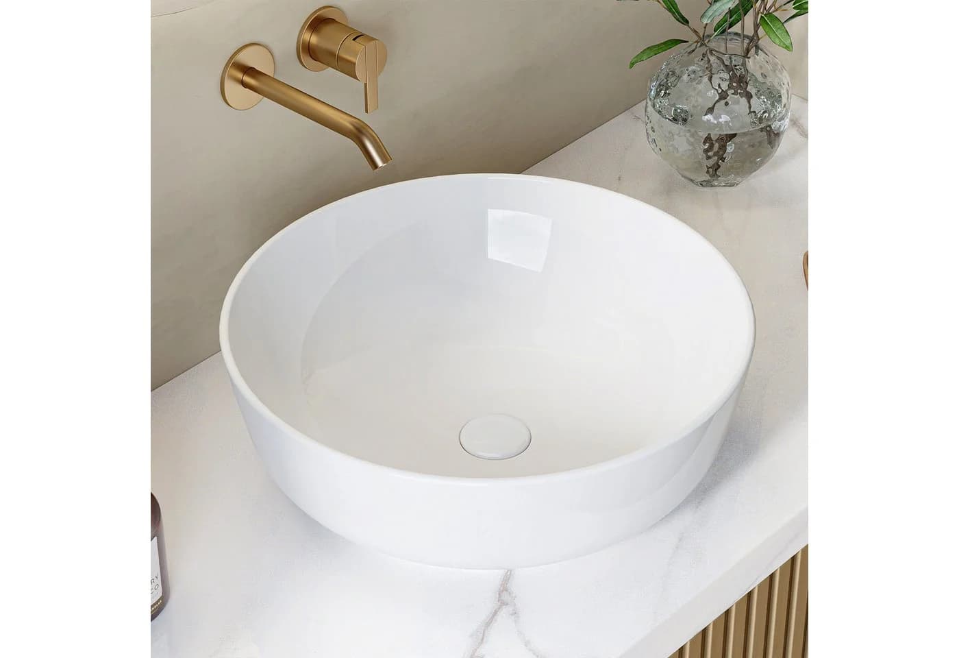 HOROW Aufsatzwaschbecken Oval Weiß Keramik - Bild 5