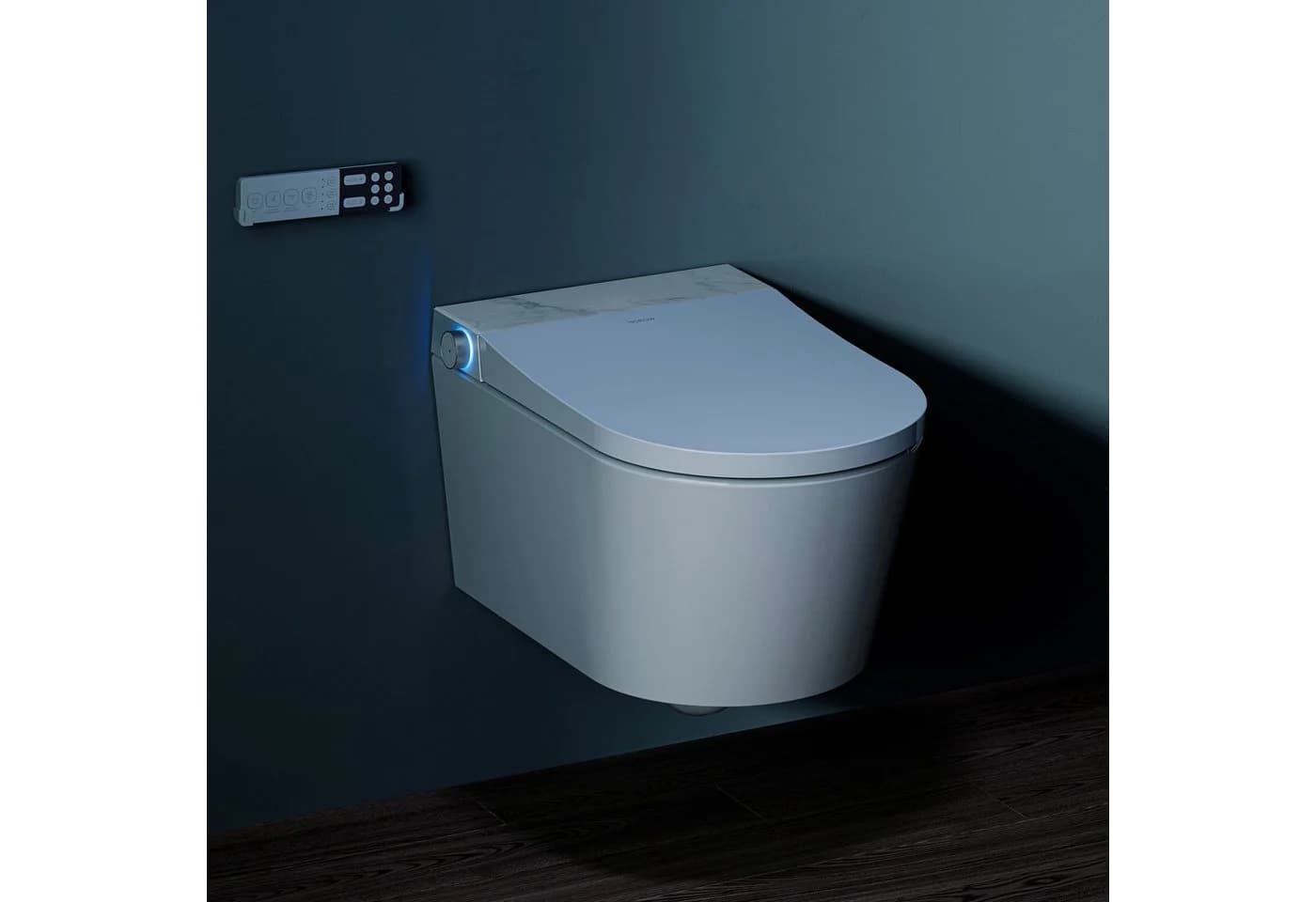 HOROW Dusch-WC Hänge WC mit Bidet-Funktion, Warmwasser, Beheizter Sitz, Damenpflege - Bild 3