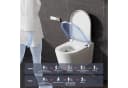 HOROW Dusch-WC Hänge WC mit Bidet-Funktion, Japanische Toilette spülrandlos WC, Wand WC, Abgang waagerecht, mit Warmwasser, Beheizter Sitz, Instellbarem Wasserdruck, Warme Lufttrocknung, Damenpflege Bild 3