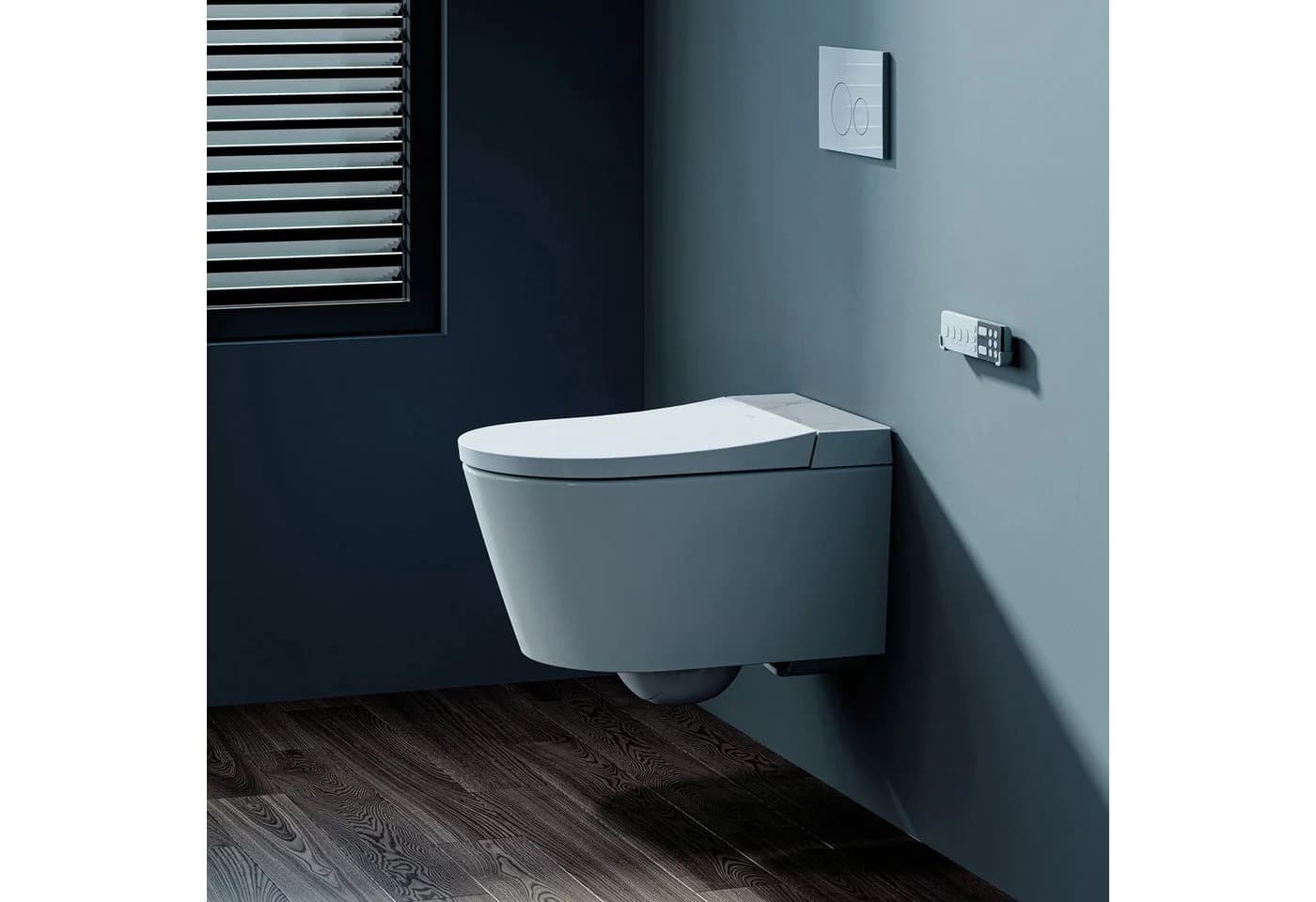 HOROW Dusch-WC Bidet WC mit Bidet-Funktion, Wandhängend, Spülrandlos, Nachtlicht, Beheizter Sitz - Bild 2