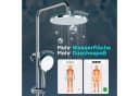 HOROW Brausegarnitur Duschsystem ohne Armatur, 5 Strahlarten, Chrom Bild 4