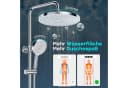 HOROW Brausegarnitur Duschsystem ohne Armatur, 5 Strahlarten, Chrom Bild 3
