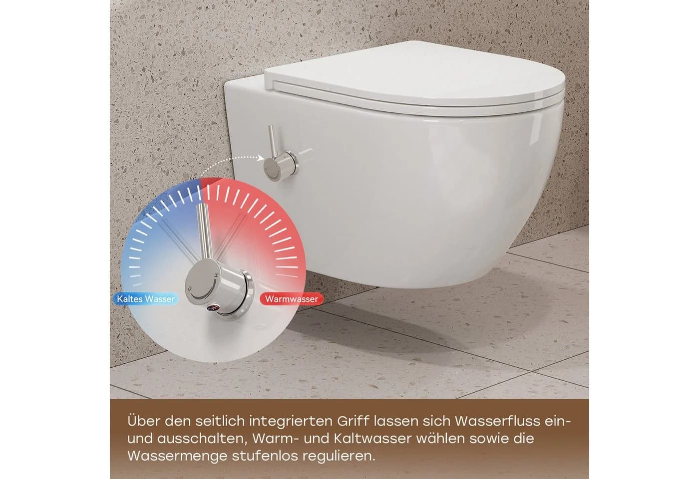 HOROW Dusch-WC Taharet WC Spülrandloses WC mit Bidet-Funktion - Bild 3