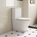 HOROW Stand-WC Spülrandlos mit Spülkasten Weiß Bild 2